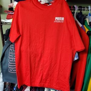 Puma X Peanuts Collab Tshirt Snoopy Sleeping On A Basketball Mens Small